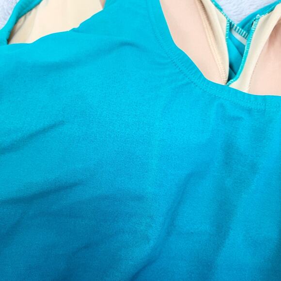 Lands End SlenderSuit Tummy Control Wrap One Piece Swimsuit Ombre Womens 22W DD - Picture 7 of 13